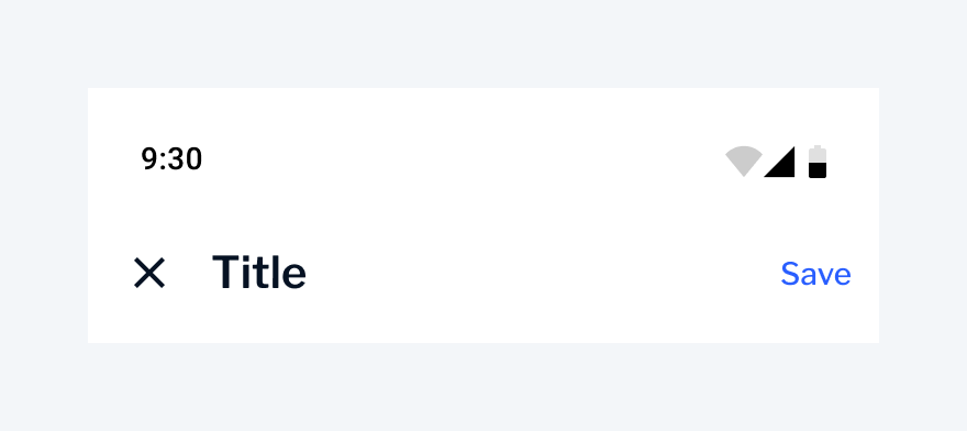 App Bar Layout | Modal