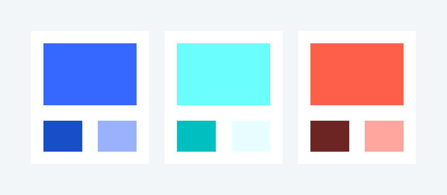 Base, shade and tint colors in Backbase’s palette