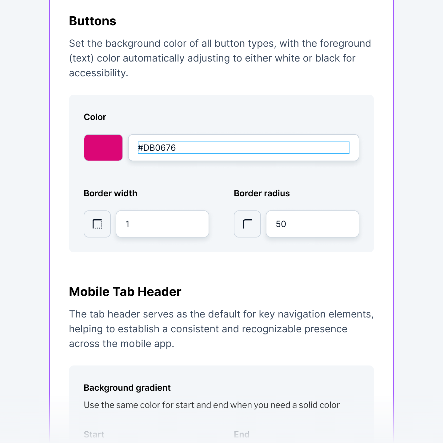 Customizing components