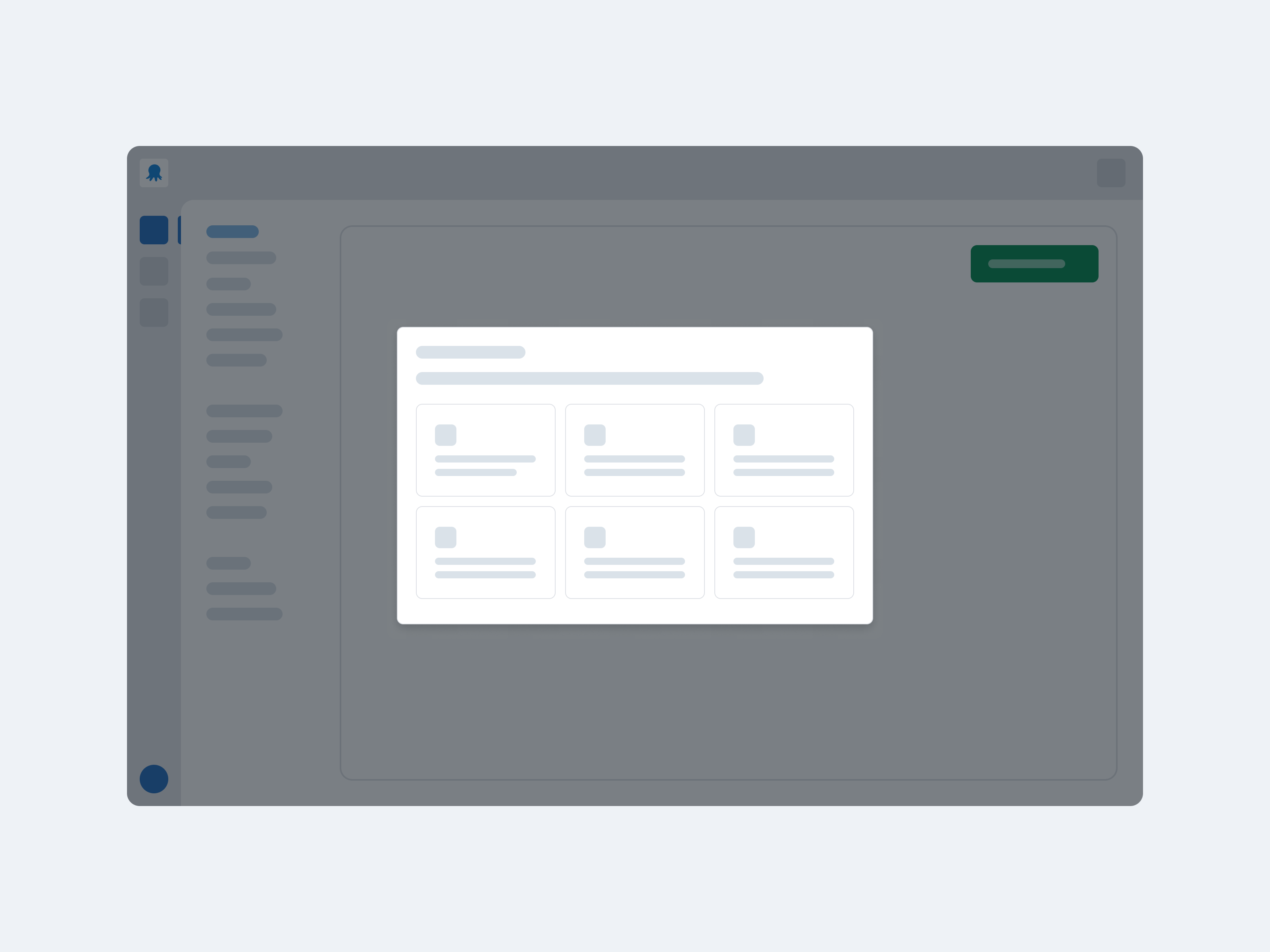Artwork for a dialog with a grid of images and text