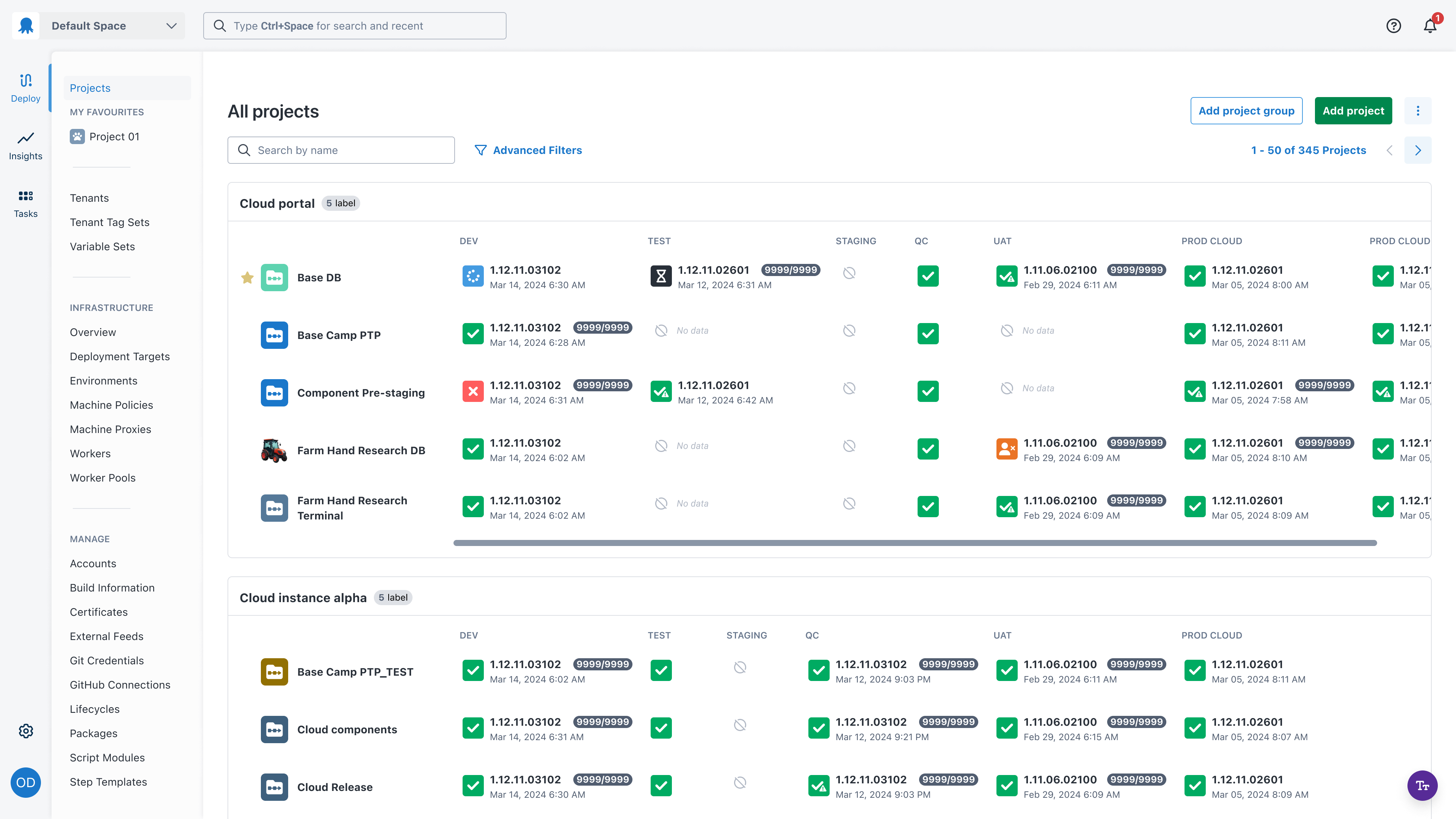 Projects Grid Page