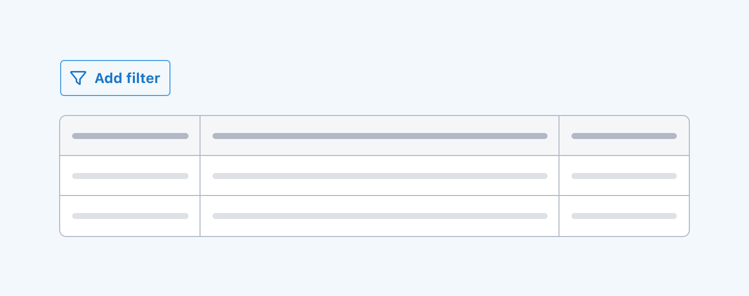 Tables: Filtering