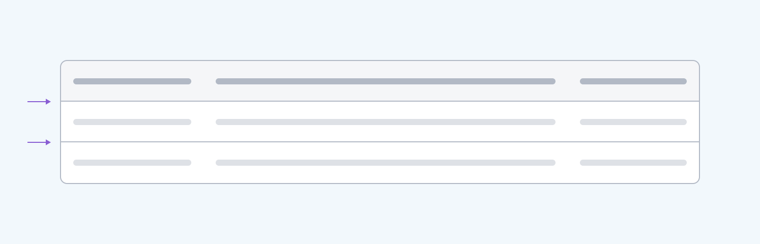 Row Styling: Horizontal Lines