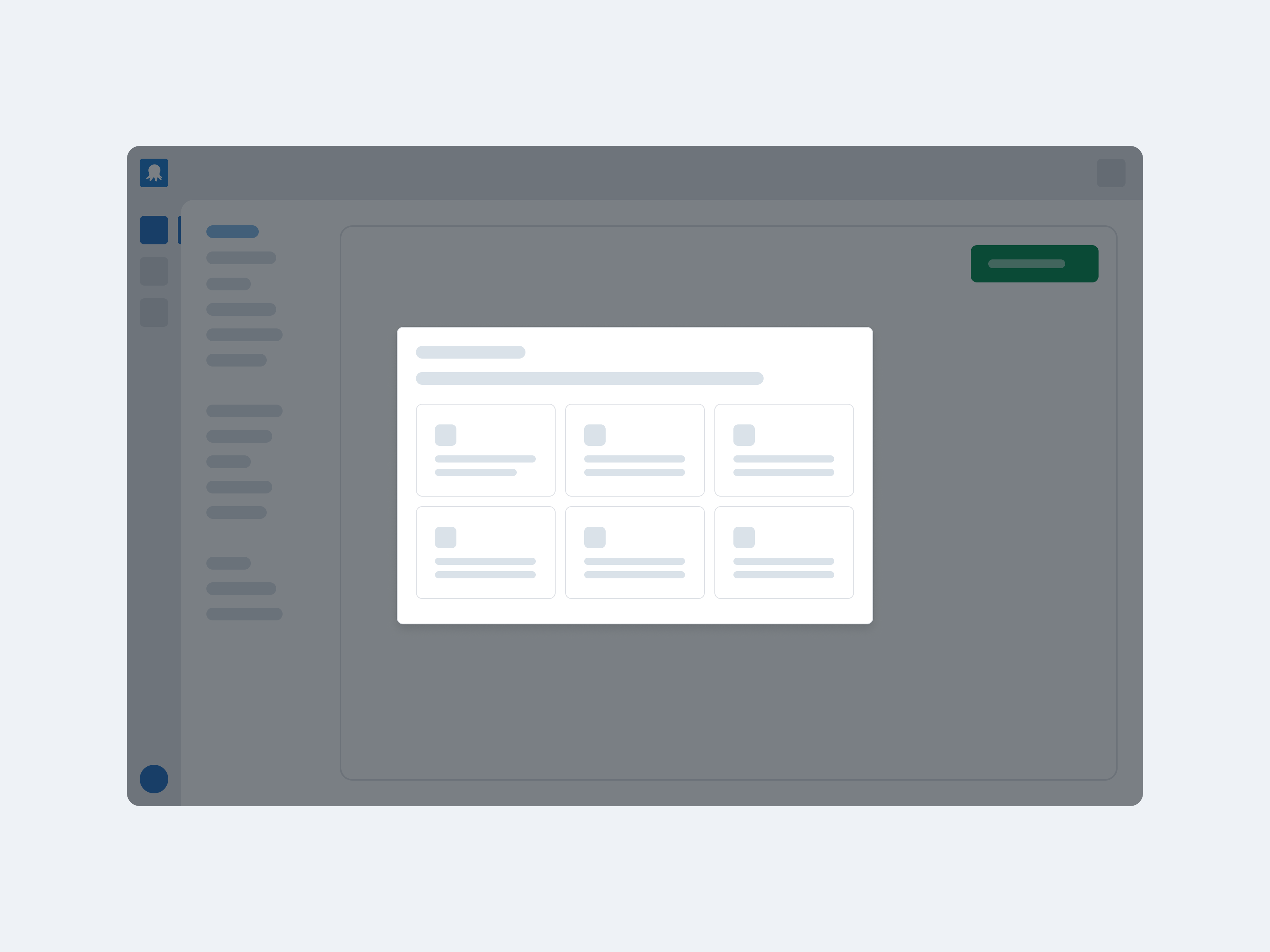 Artwork for a dialog with a grid of images and text