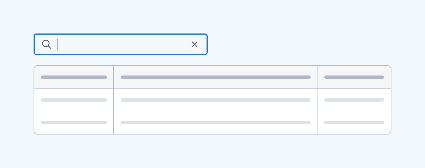 Tables: Searching