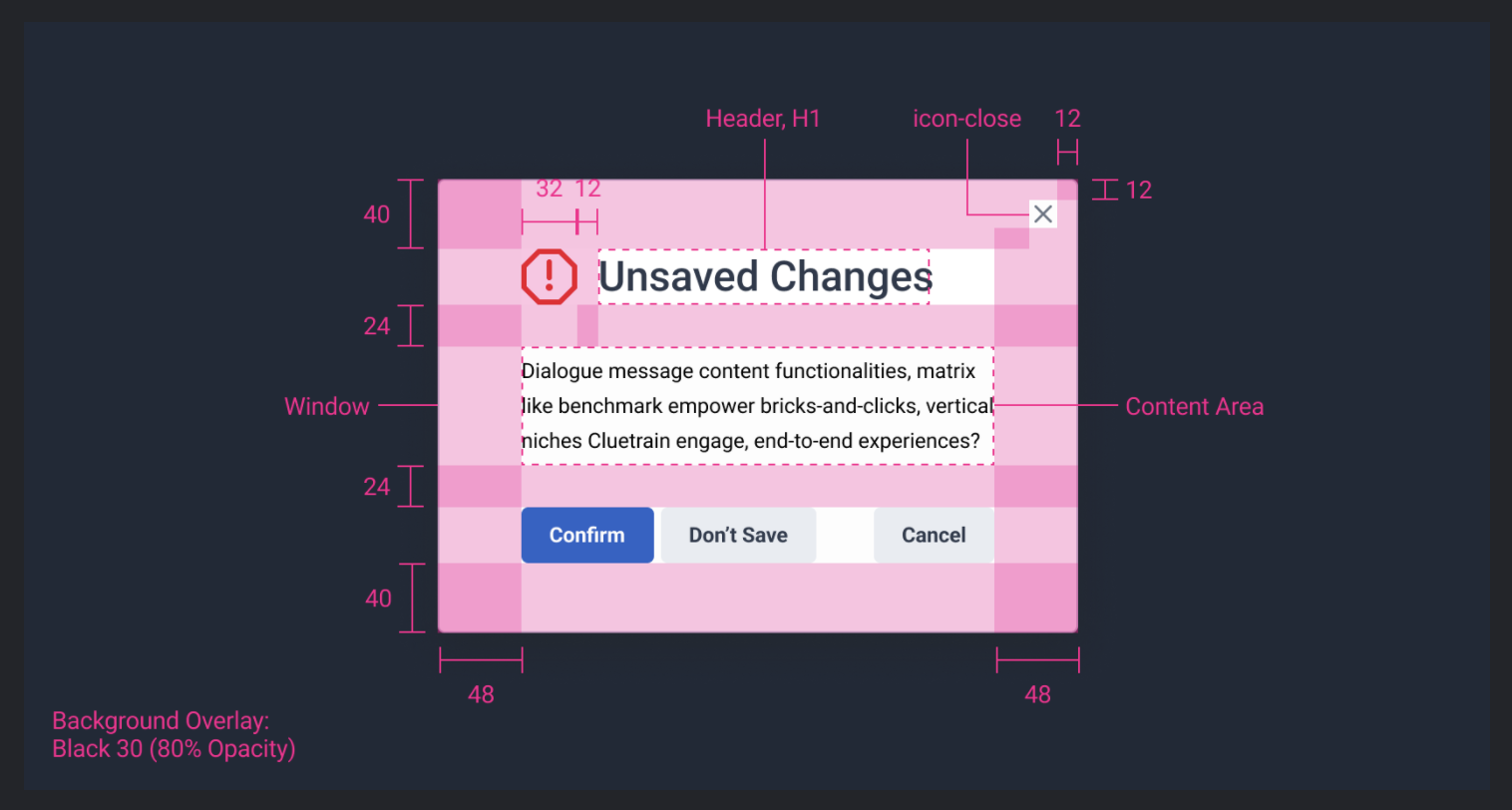 Design | Modal | Made with Supernova