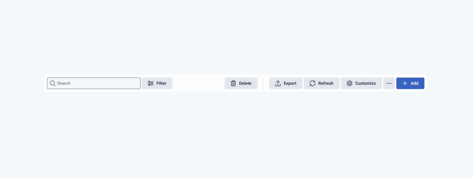 Design | Table Toolbar | Made with Supernova