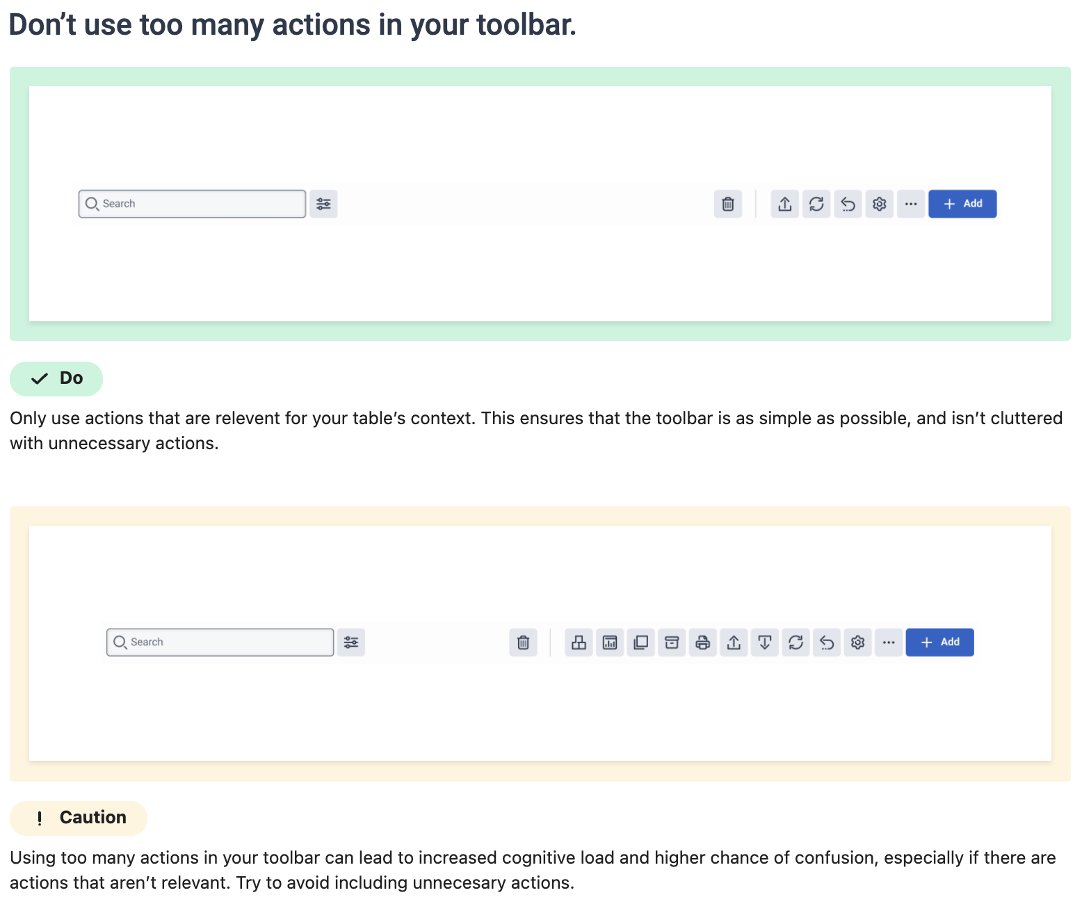Usage | Table Toolbar | Made with Supernova