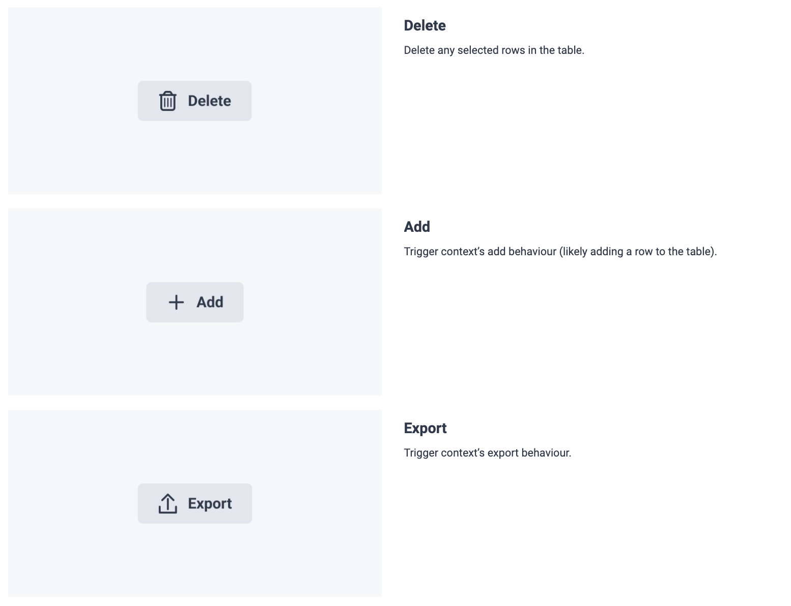 Design | Table Toolbar | Made with Supernova