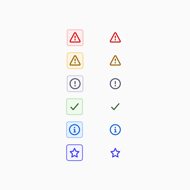 Icon only: Use with care, meaning may be unclear without a label.