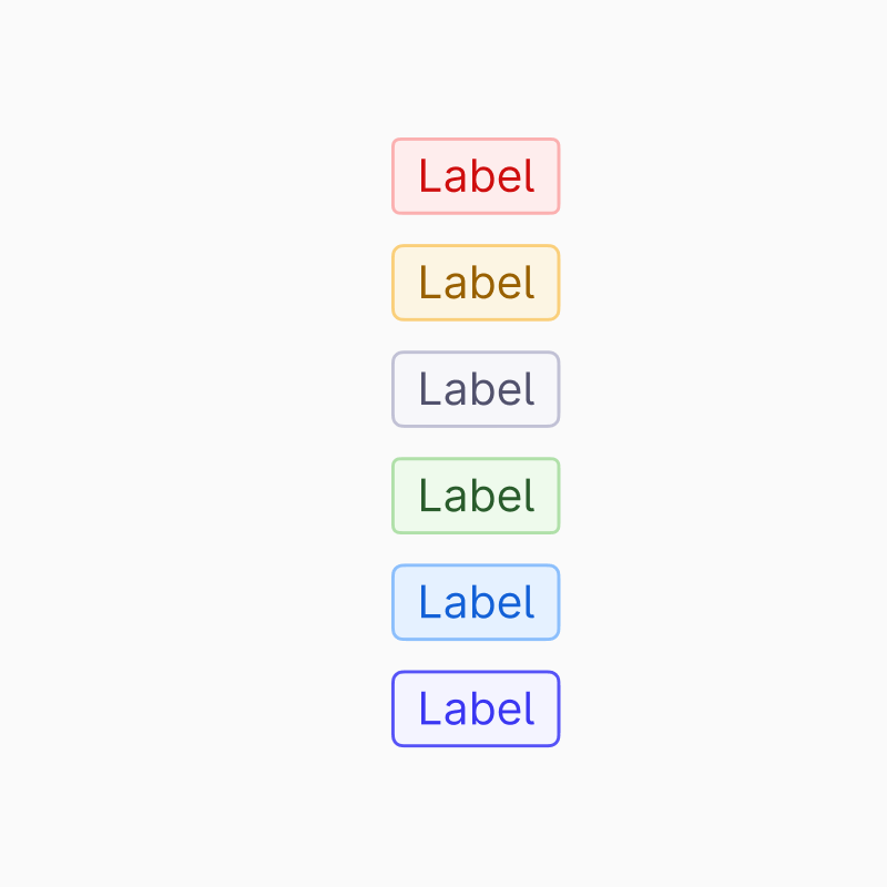 Label only: Avoid using without a background.