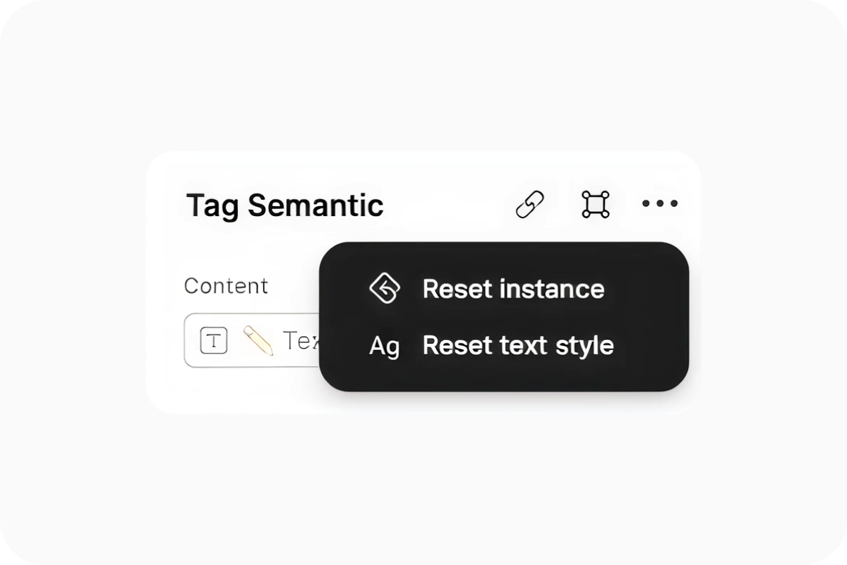 If the source is correct, you can simply reset the text style via the Properties panel.
