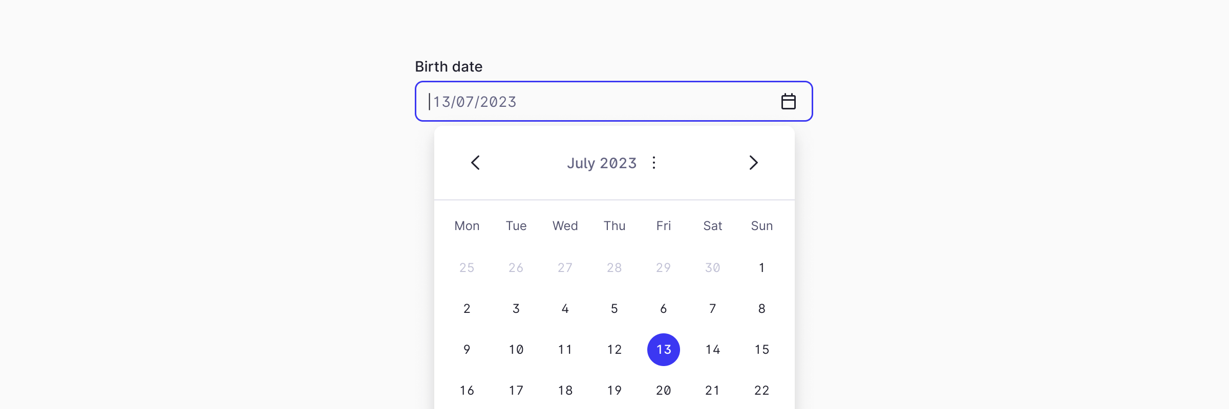 Date picker vs. Range