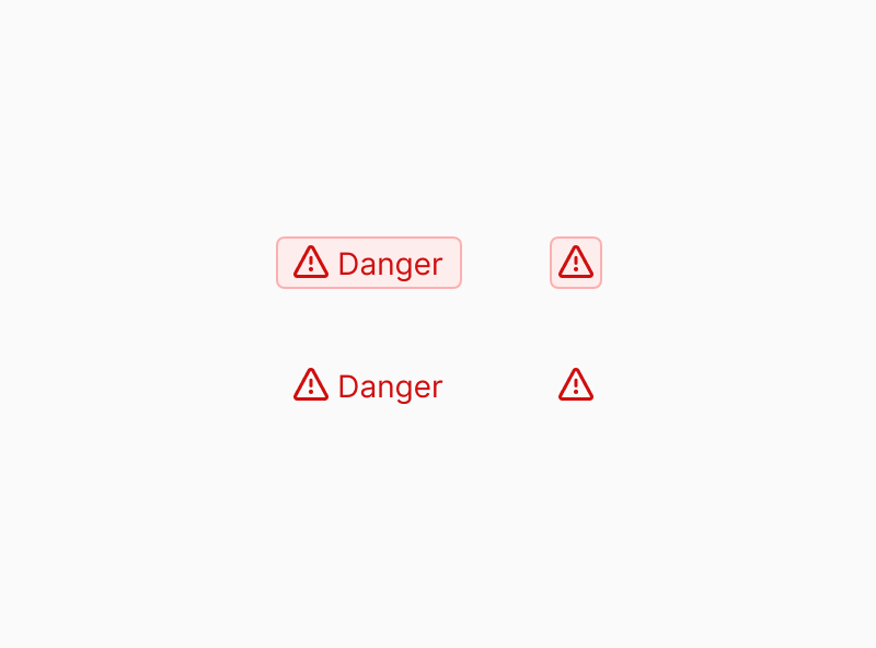 Status Indicator / Usage / Variants / Danger