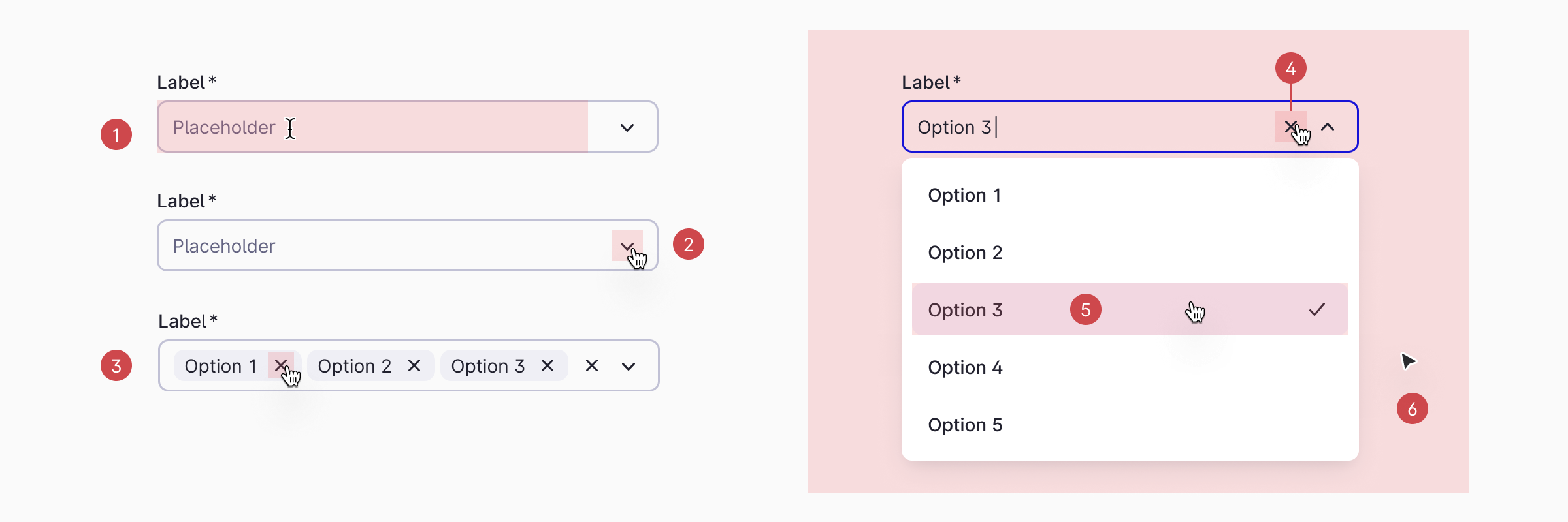 Usage / Behaviour / Mouse interactions
