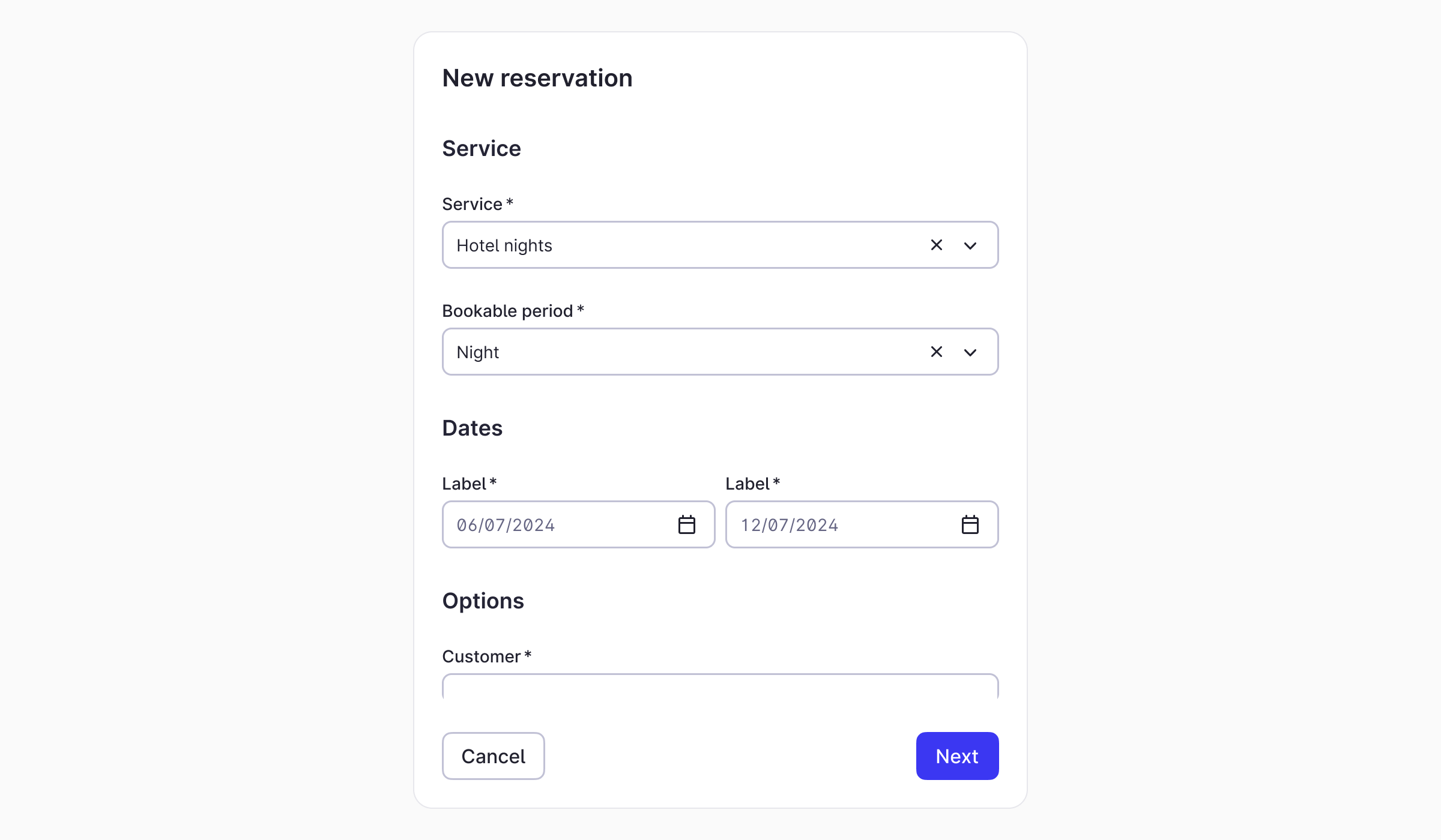 Usage / Variant / Sectioned