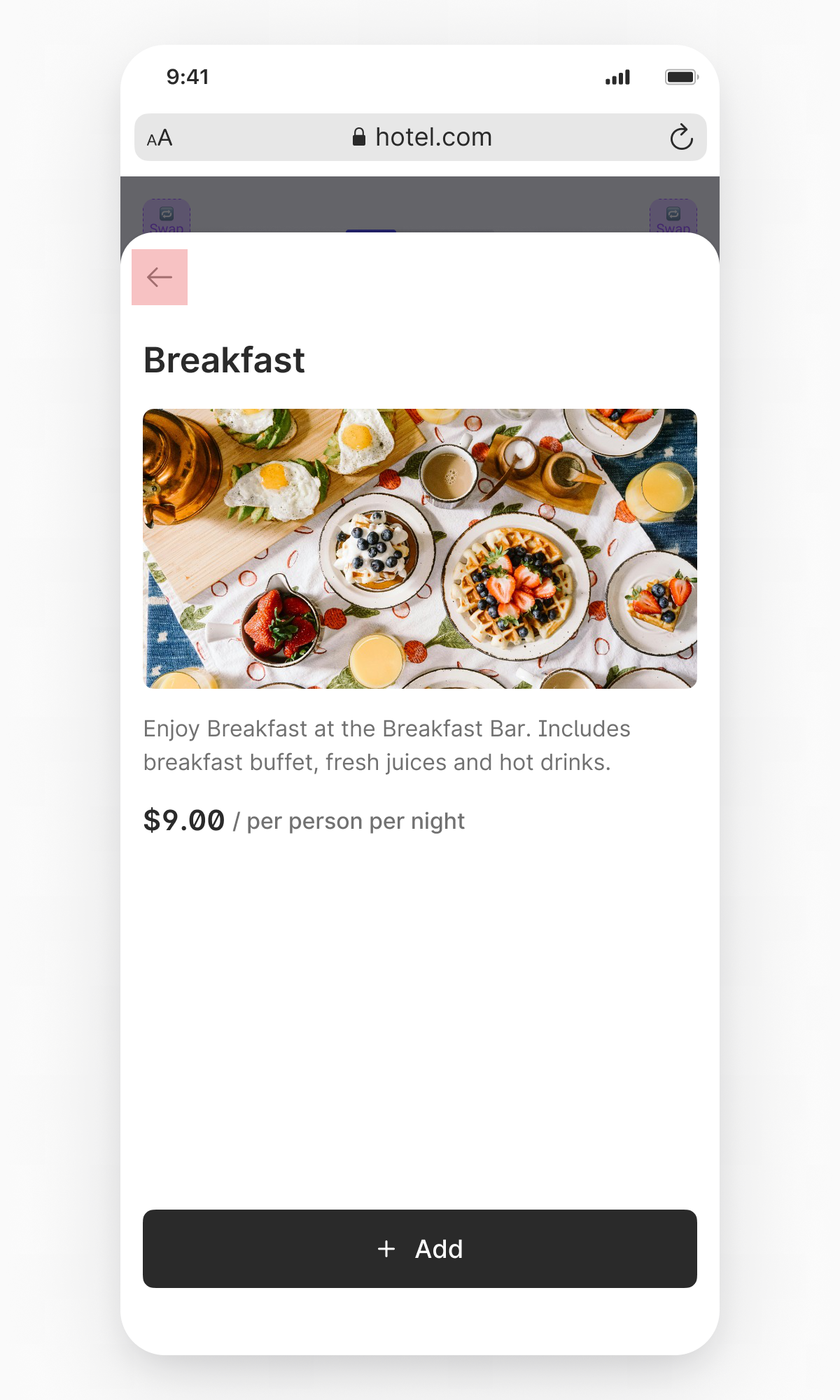 Usage / Close Handler / Back