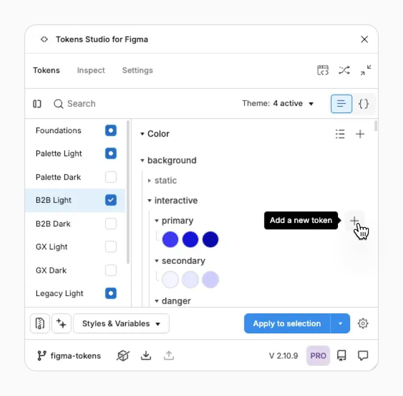 Add new token on the relevant group.