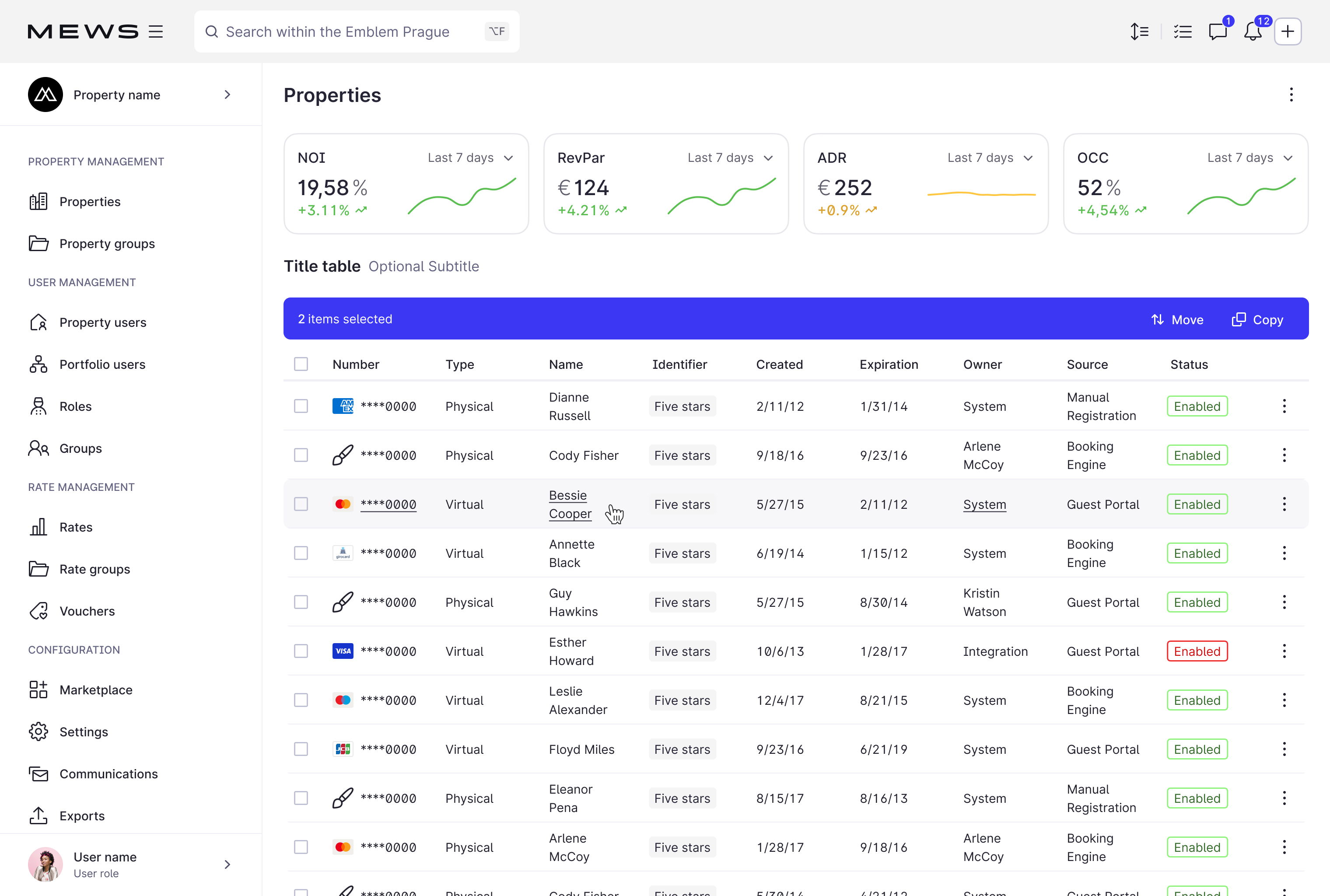 Portfolio / Properties (local actions)