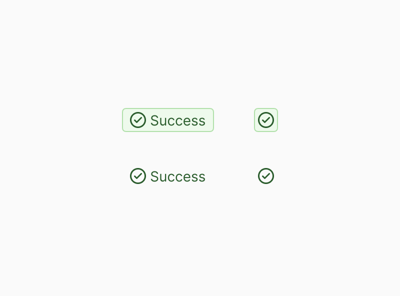 Status Indicator / Usage / Variants / Success