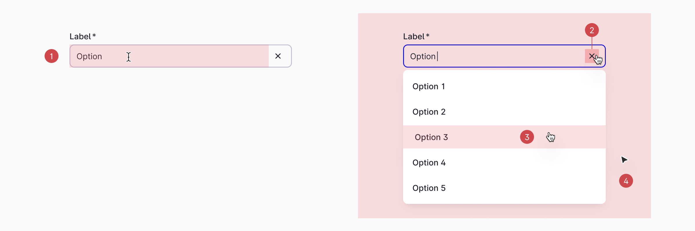 Usage / Behaviour / Mouse interactions