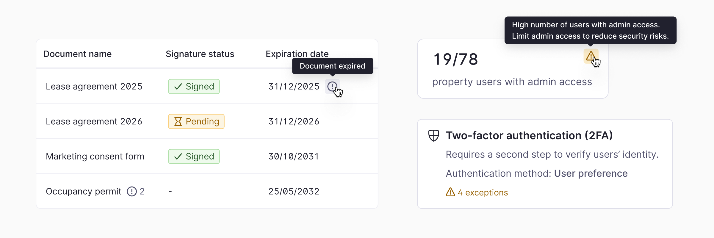 Attention cues help users understand that something needs attention.
