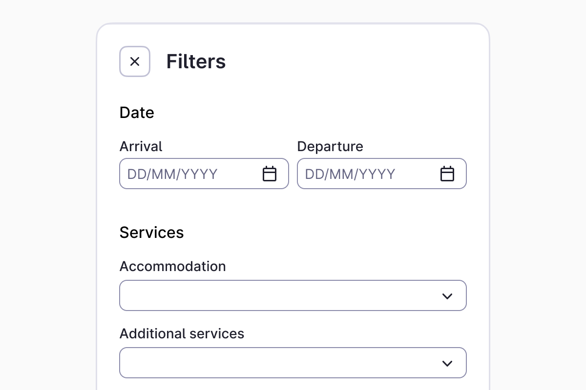 For dense layout, considering grouping filters in subsections