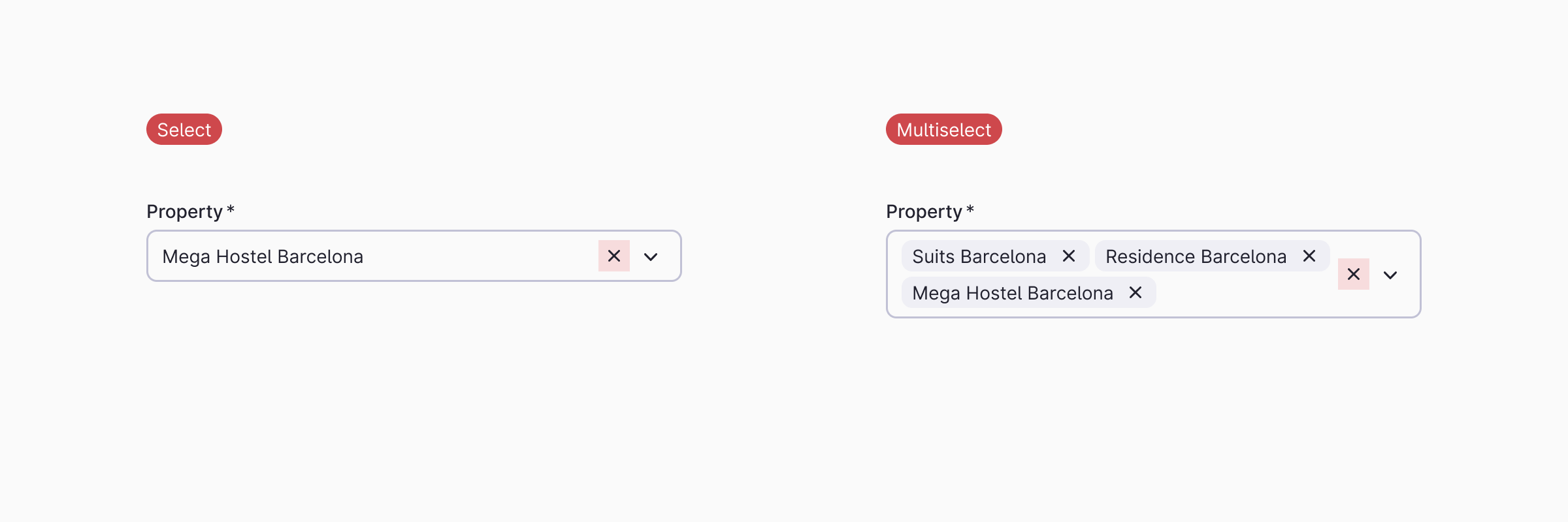Usage / Properties / Clearable