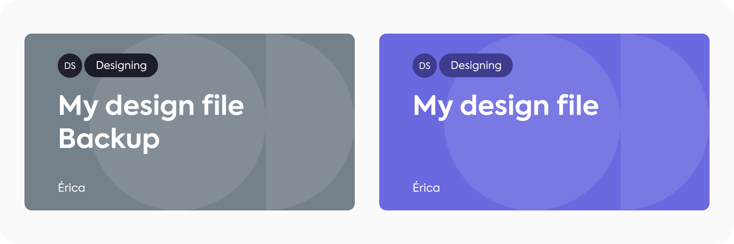 Change the cover so you can quickly recognize the two files