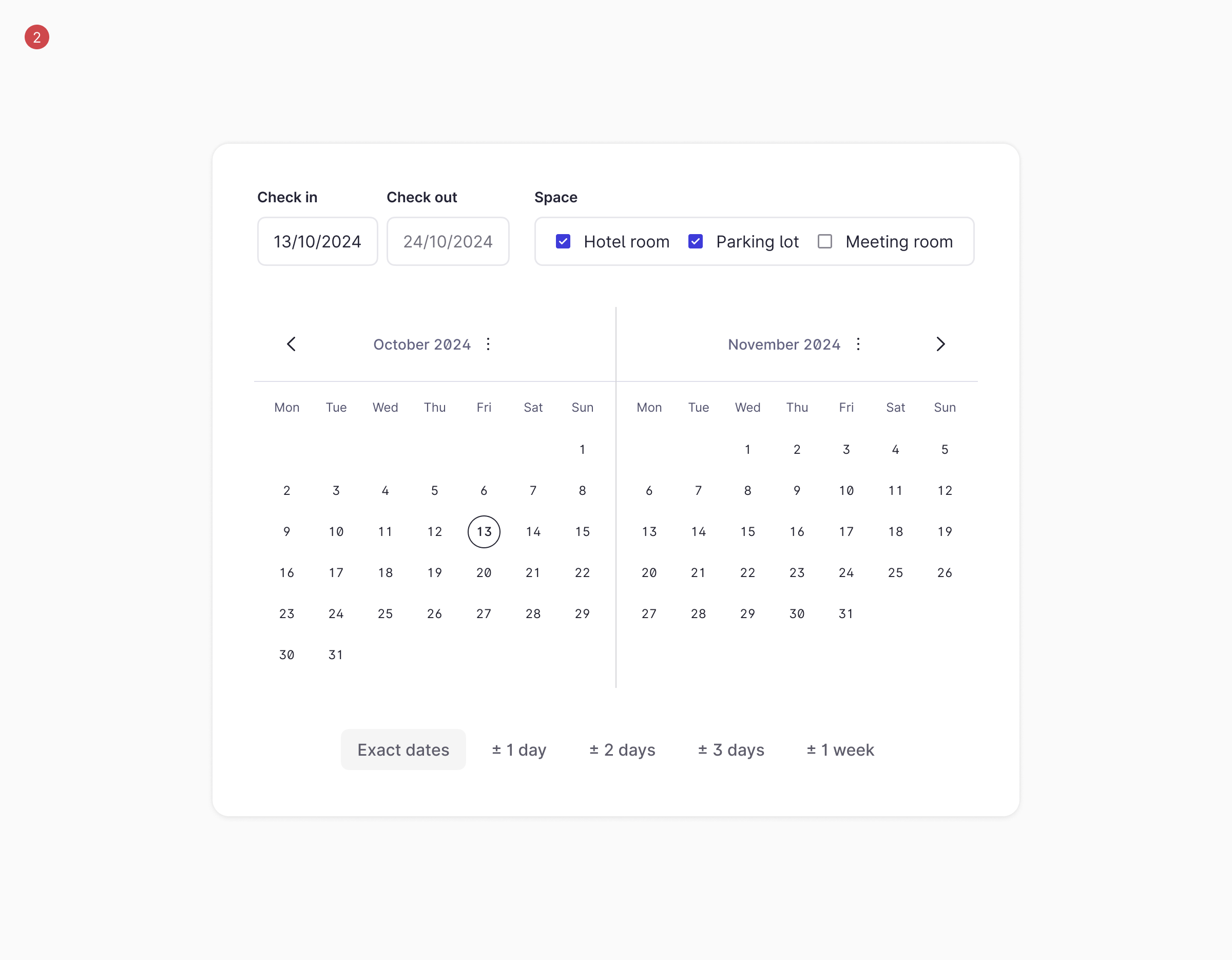 Date picker Example