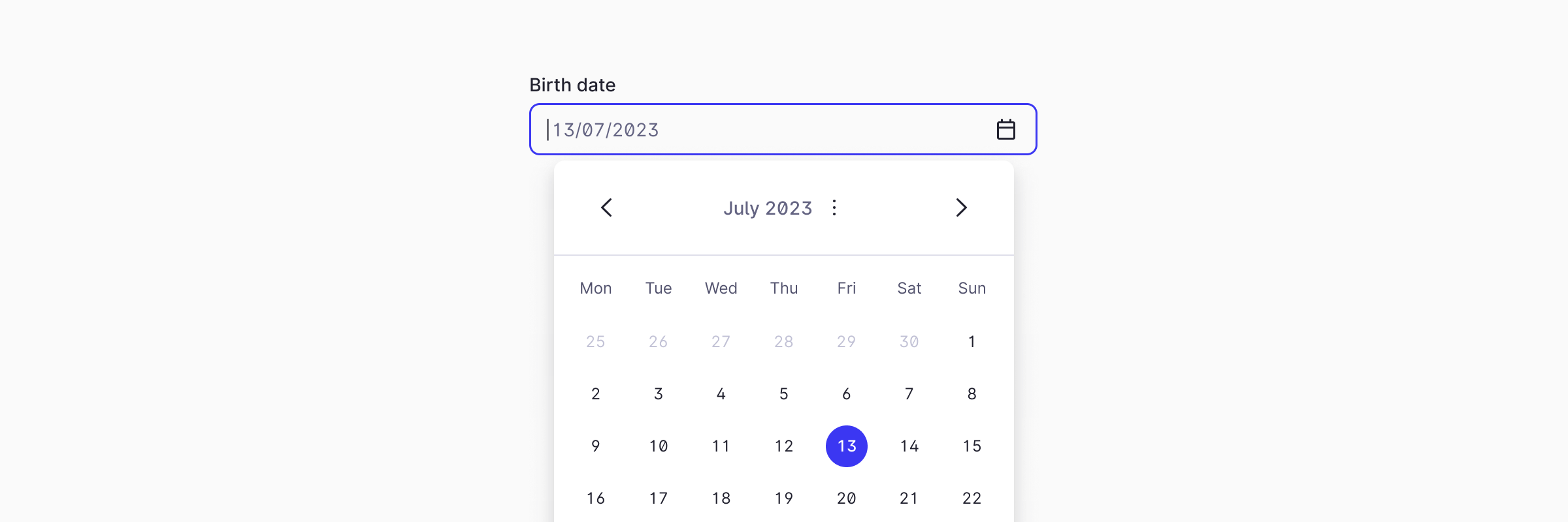 Date picker vs. Range