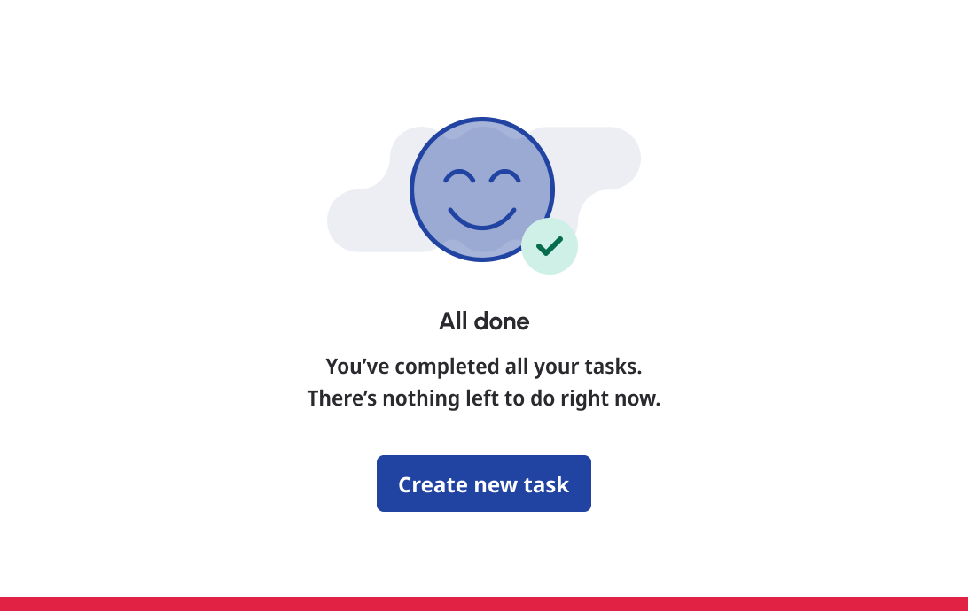 Blank state with icon repeating what the illutration conveys already.