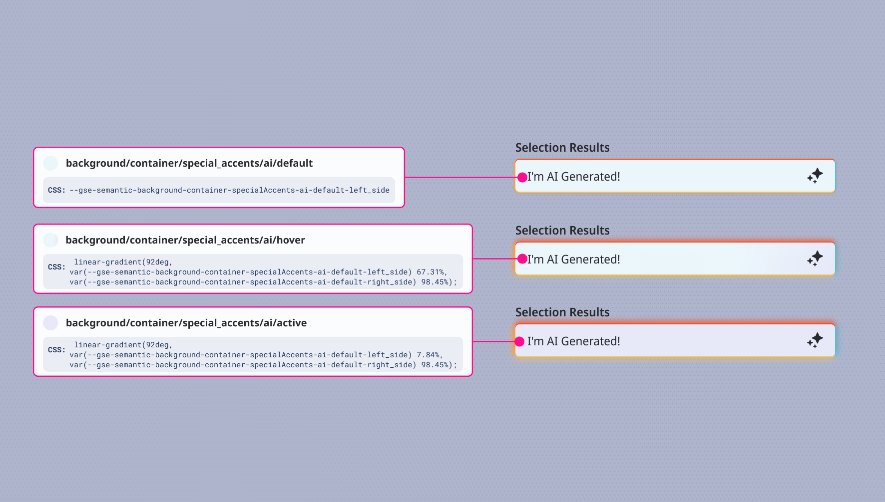 We offer 3 different backgrounds for AI-powered or AI-related elements.