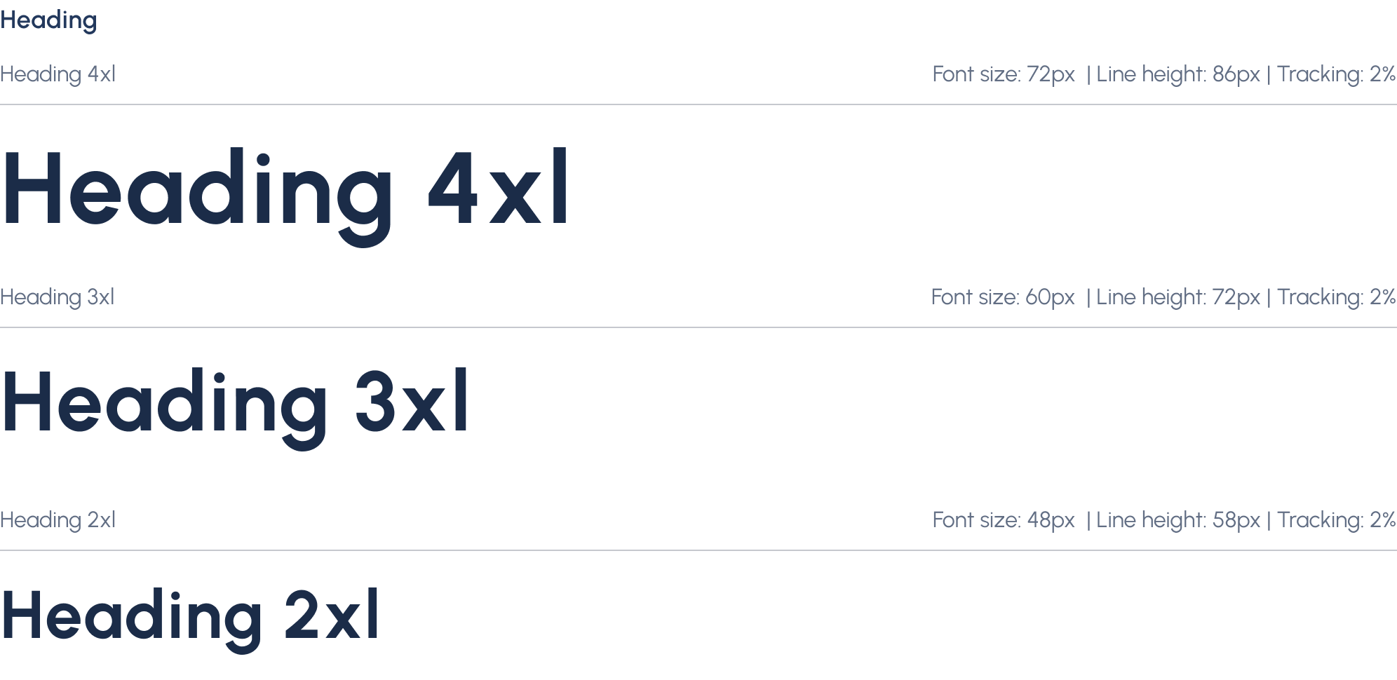 Typography extended heading styles