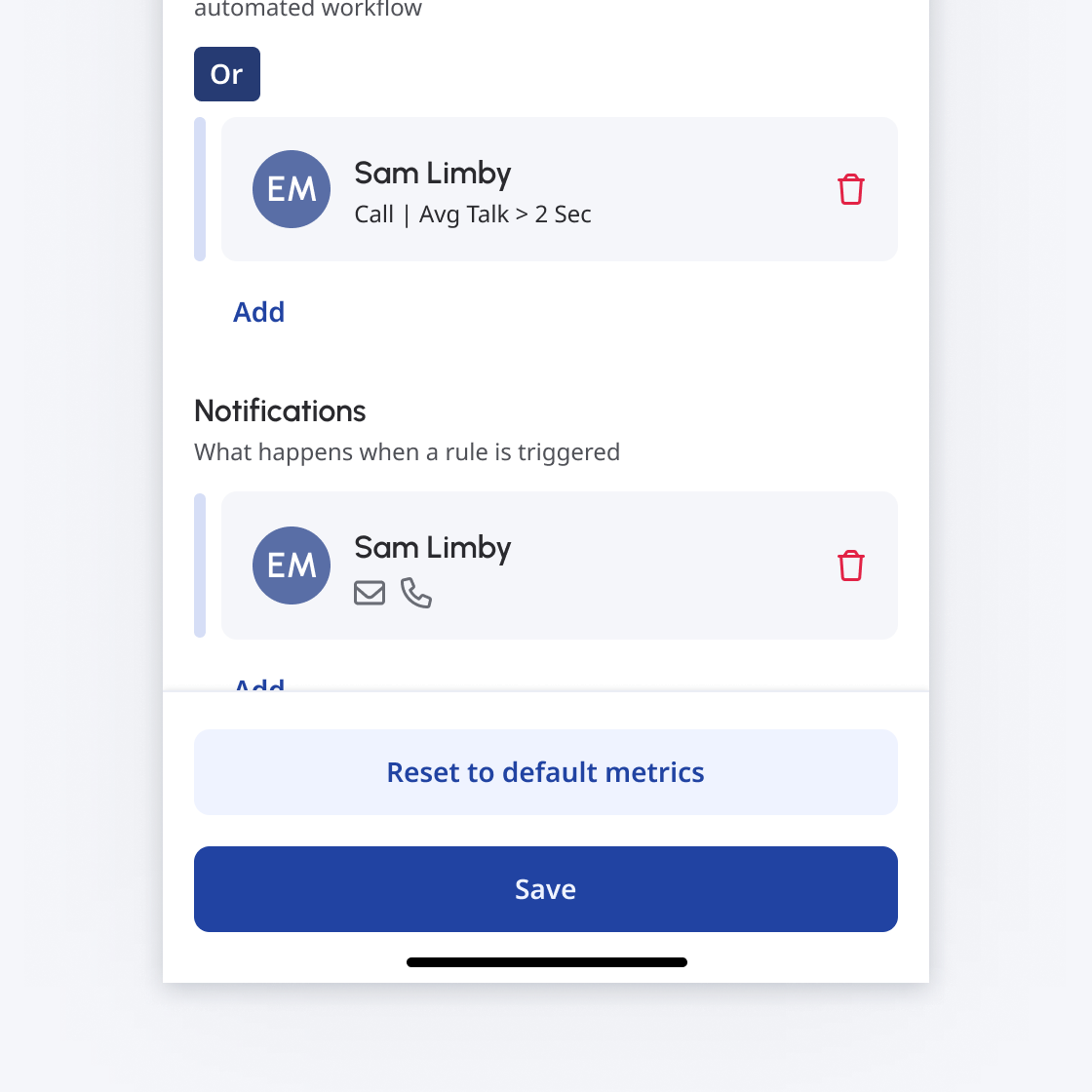 Primary and secondary button group replacing navbar with only ghost button throughout the page.