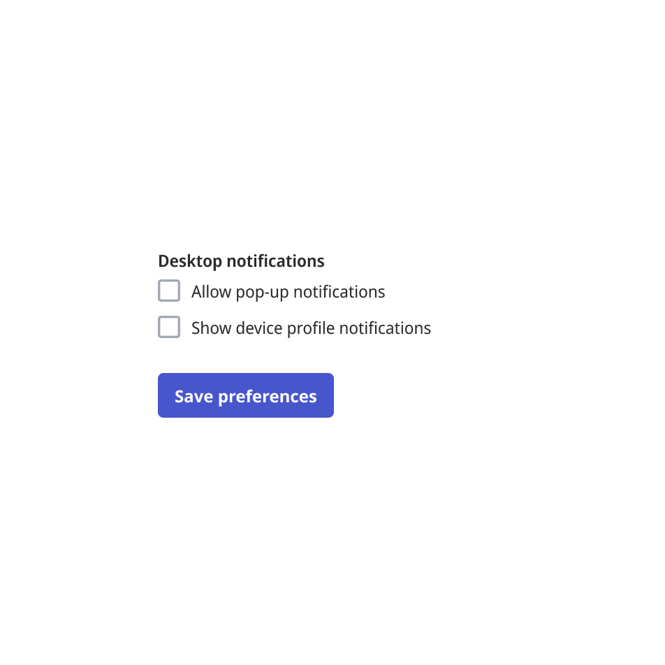 Label, options with checkboxes and a button.