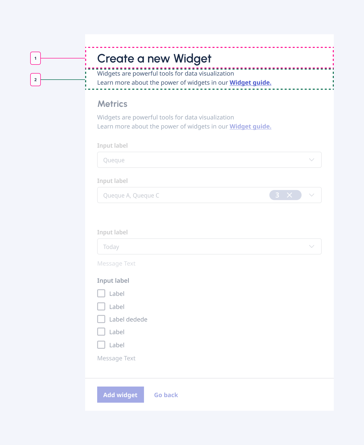 The anatomy of the form header.
