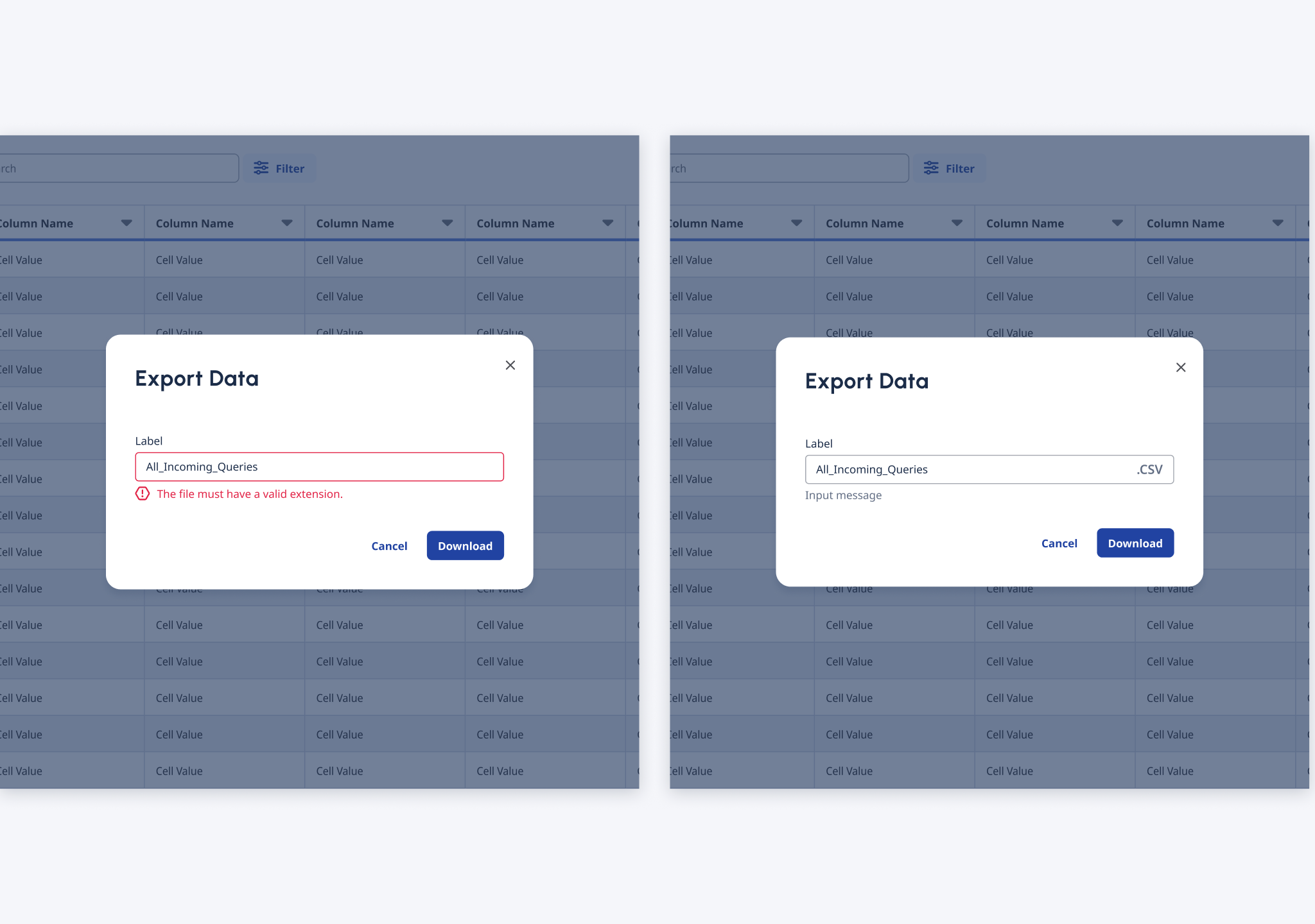 naming validation