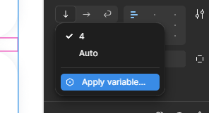 Applying a variable to a gap.
