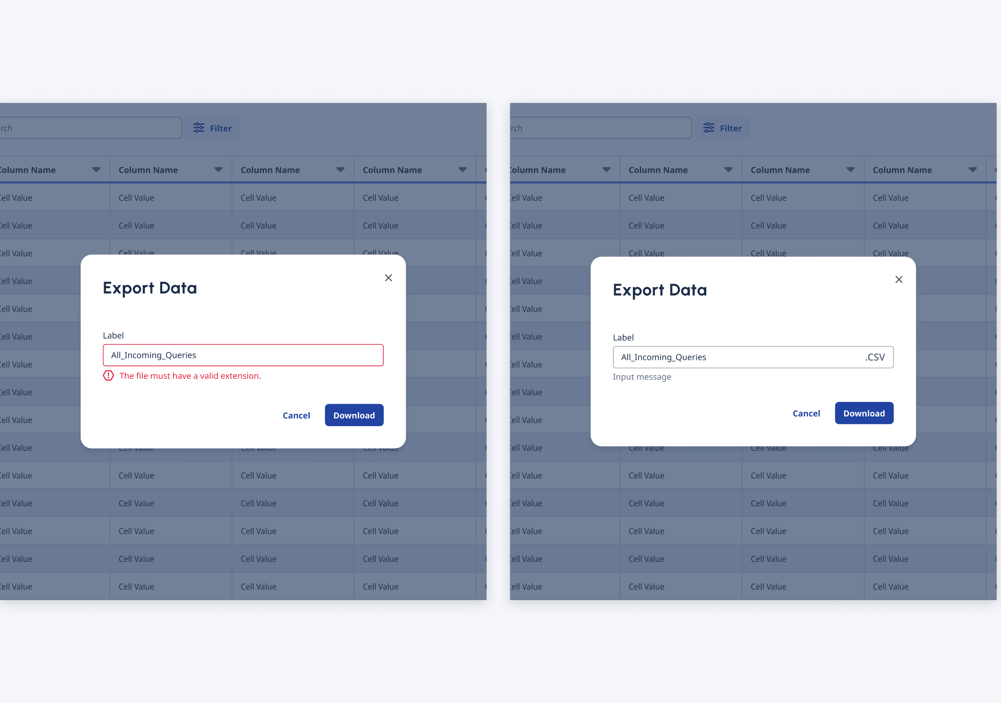 naming validation