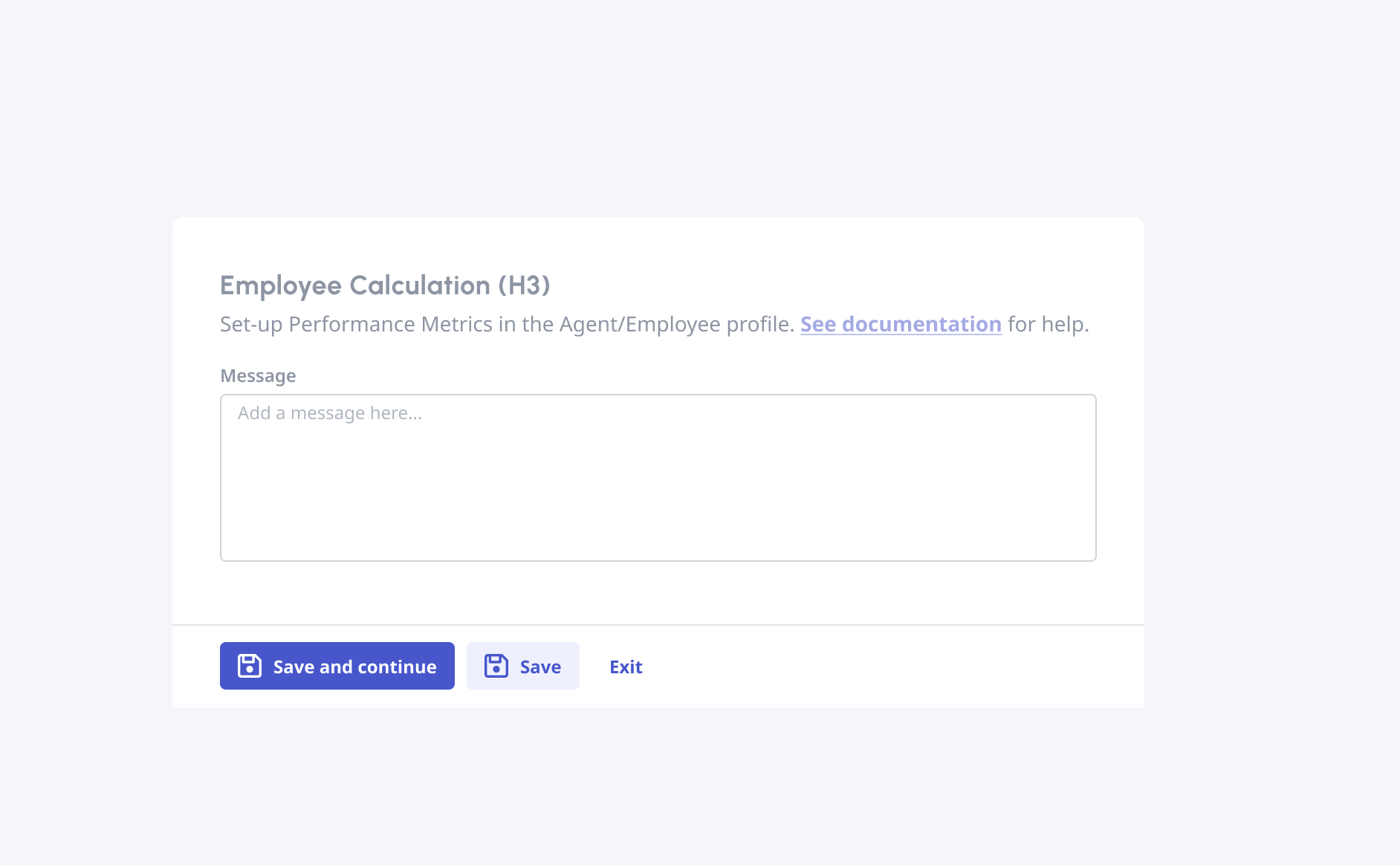 Form with three CTA's, two buttons with icon + text