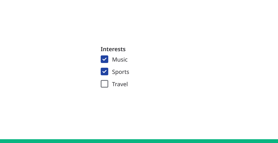 Question with checkbox options, multiple are selected.
