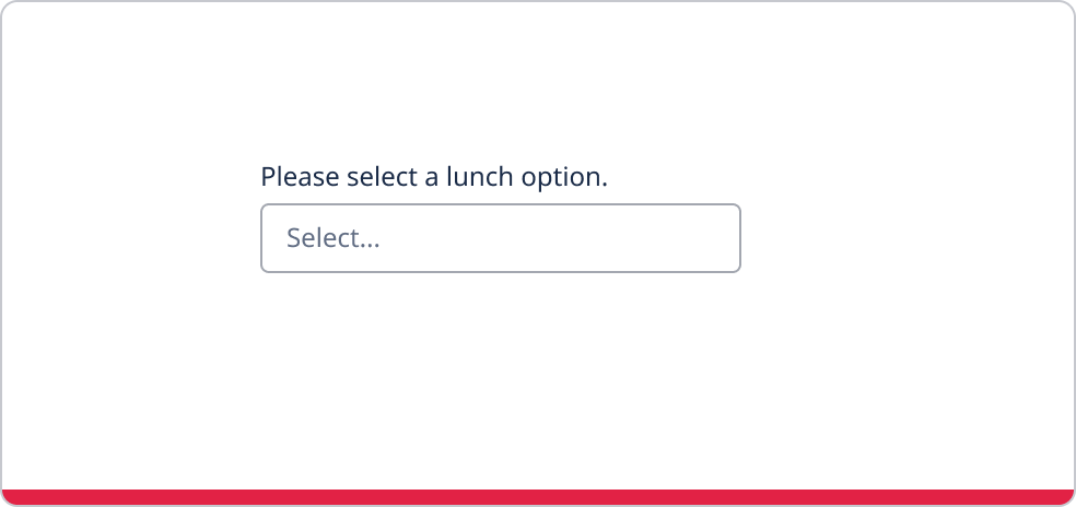 Question with dropdown input field.