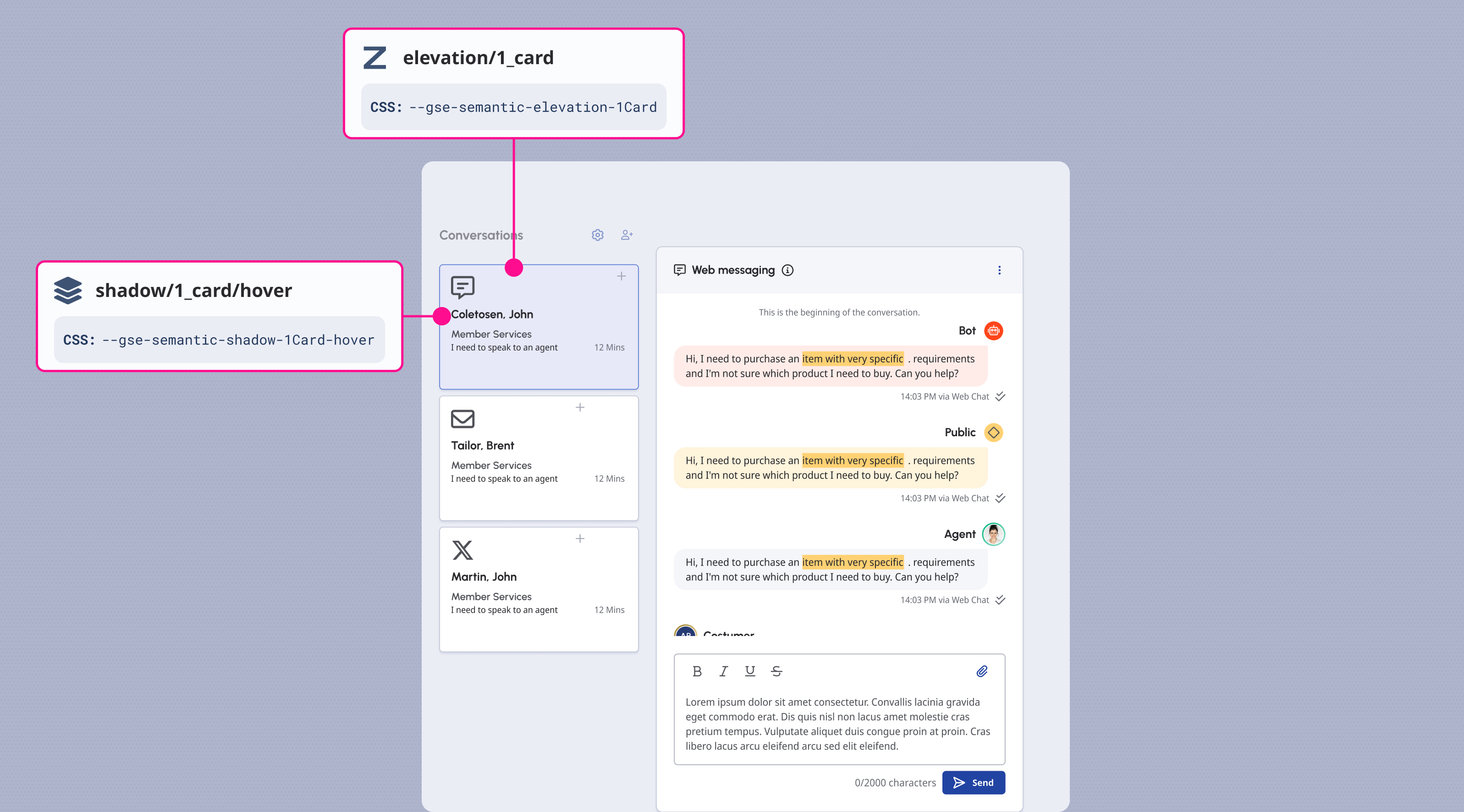Cards can use the styles above to denote even more their hover and active states.