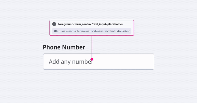 We have colors for placeholders, populated values, and icons.
