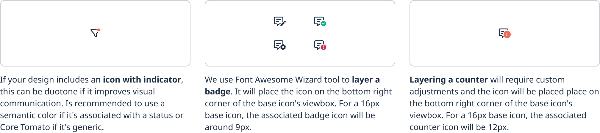 Layering Icons example bar