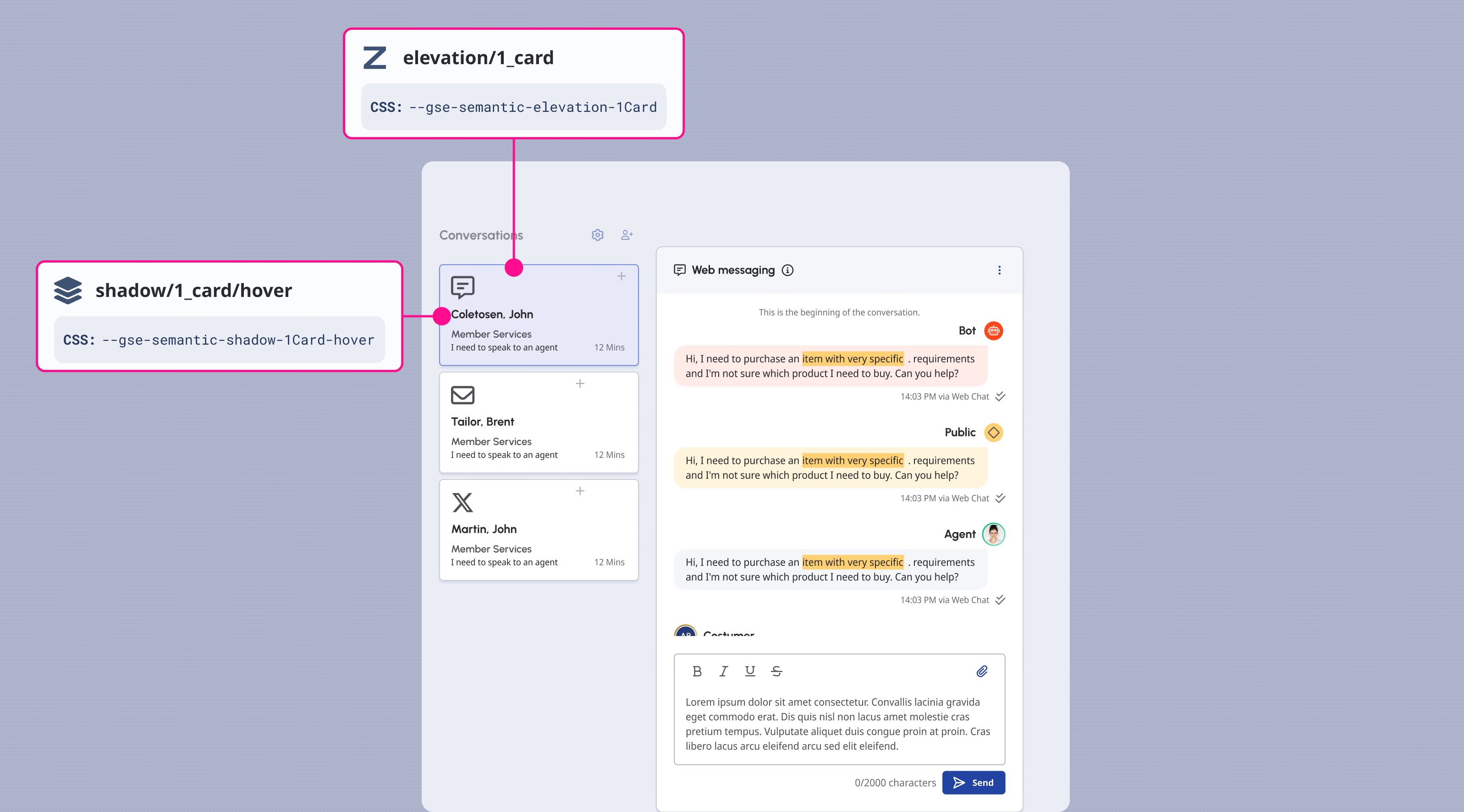 Cards can use the styles above to denote even more their hover and active states.