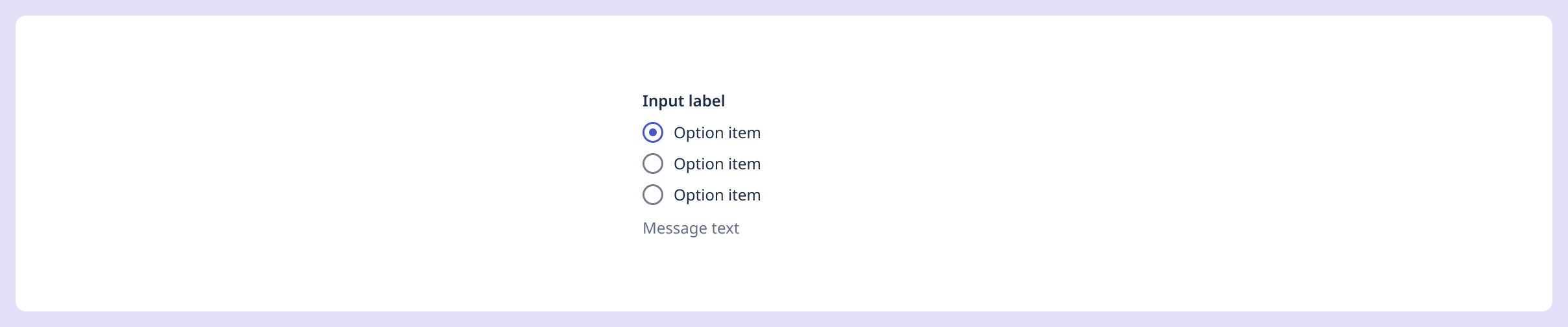 Radio Button Group Form Field