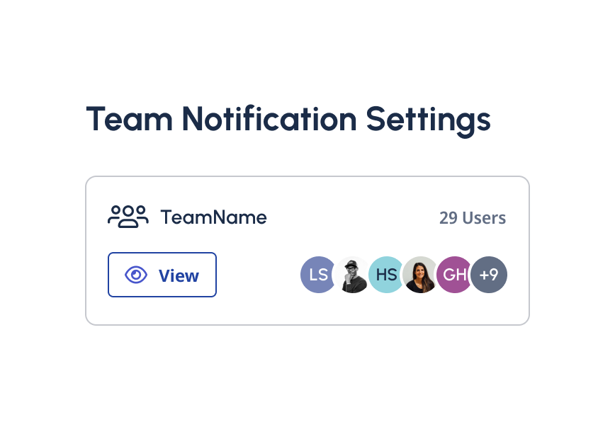 Team Notification Settings