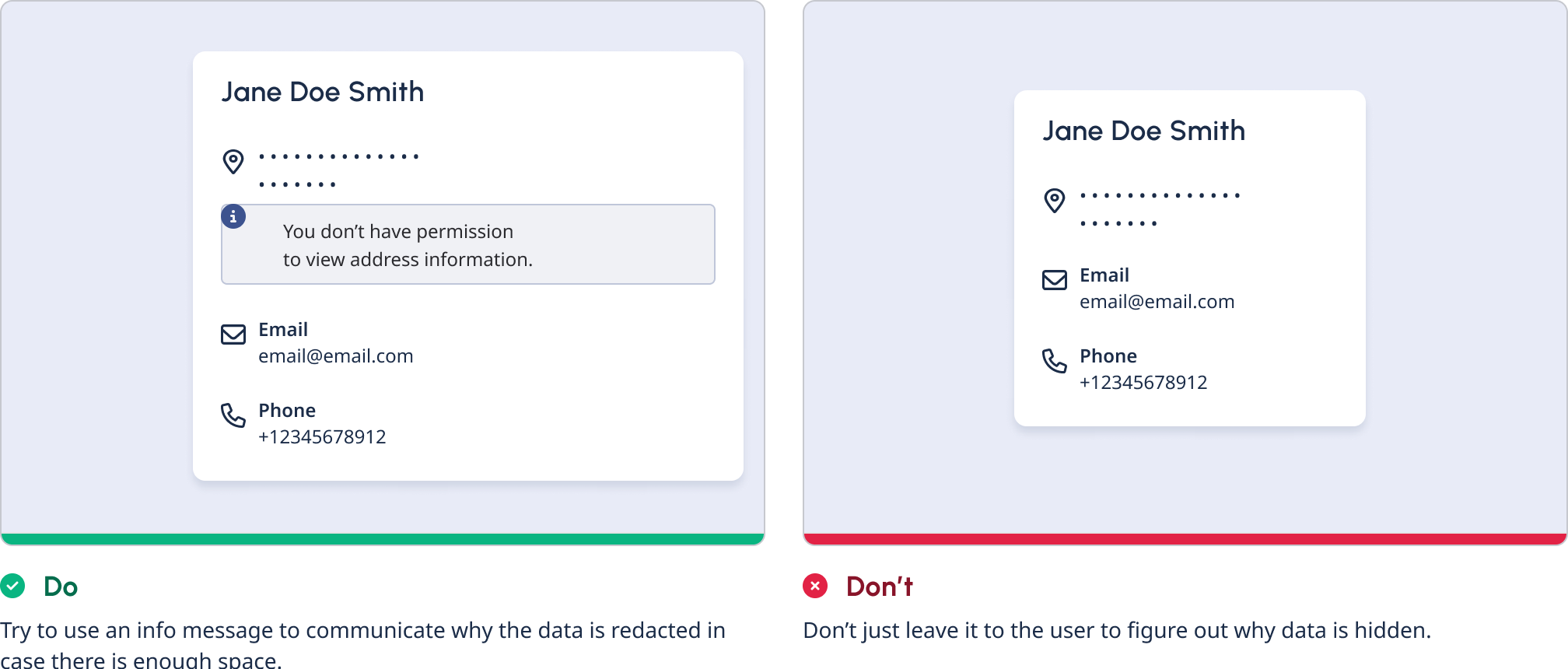 Dos and Donts: Inform the User 2